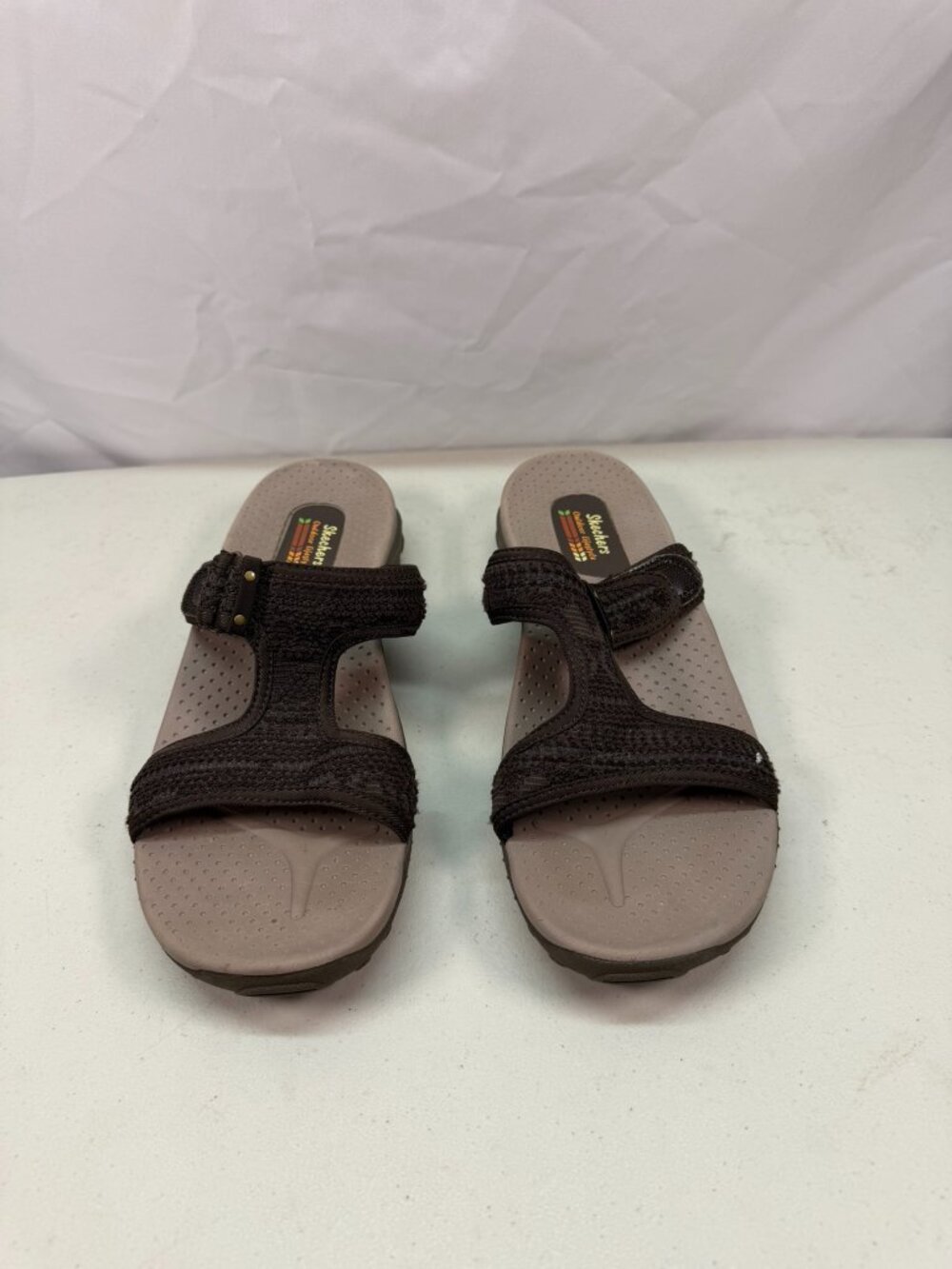 Skechers Outdoor Lifestyle Relaxed Fit Memory Foam Sandals Women’s 10 Brown